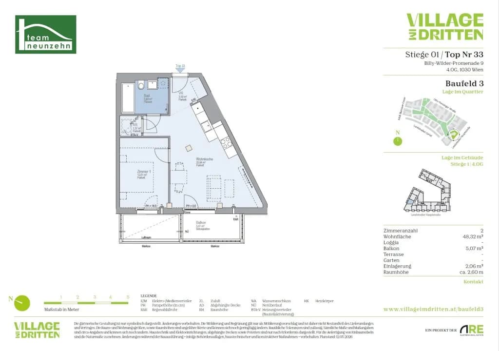 2-Zimmer-Wohnung mieten in Wien – 48,32 m², € 1.129 – Bild 21 von 21