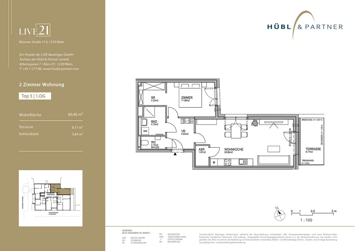 2-Zimmer-Wohnung kaufen in Wien – 60,4 m², € 375.000 – Bild 8 von 8