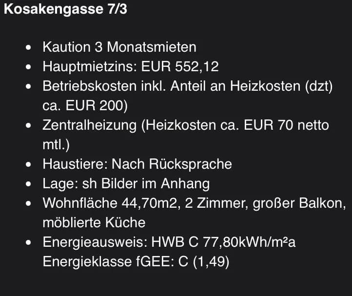 2-Zimmer-Wohnung mieten in Graz – 44 m², € 552 – Bild 12 von 12