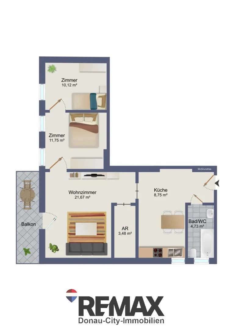 3-Zimmer-Wohnung kaufen in Sankt Pölten Land – 68,1 m², € 199.000 – Bild 8 von 9