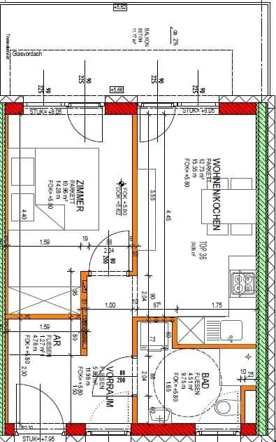 2-Zimmer-Wohnung mieten in Klagenfurt – 35,33 m², € 626 – Bild 13 von 13