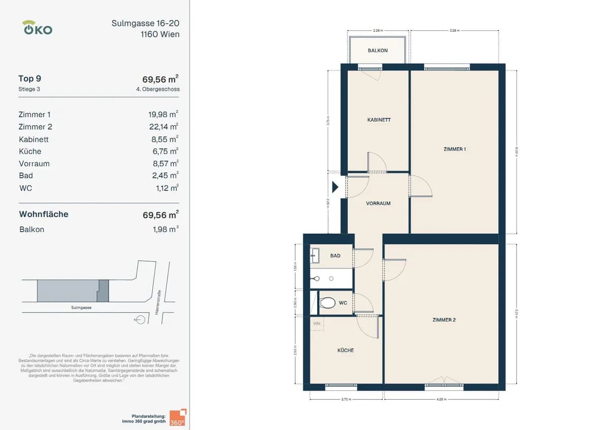 3-Zimmer-Wohnung mieten in Wien – 76,43 m², € 1.203 – Bild 2 von 10