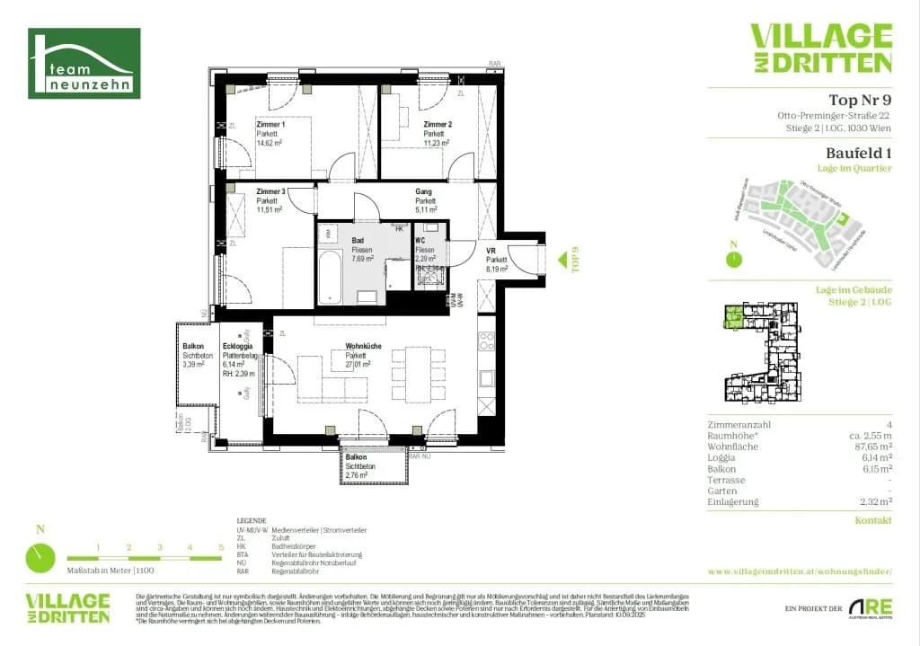 4-Zimmer-Wohnung mieten in Wien – 87,65 m², € 2.199 – Bild 29 von 29