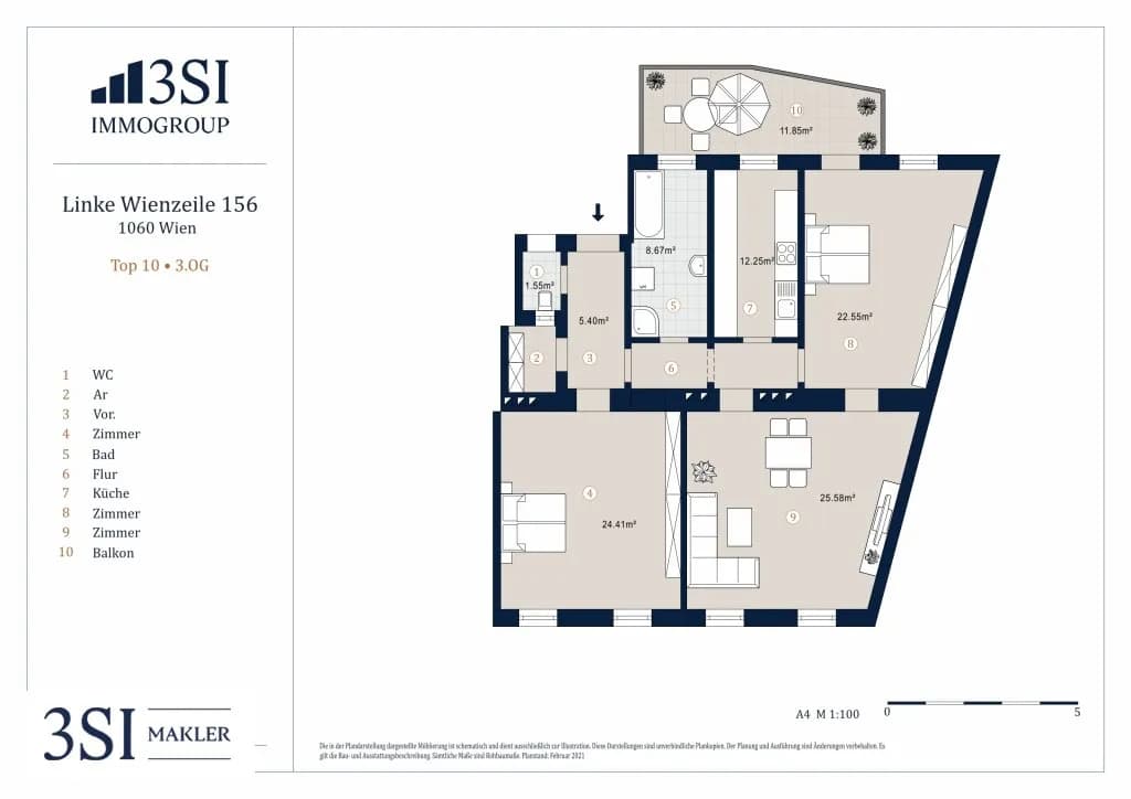 3-Zimmer-Wohnung kaufen in Wien – 104,47 m², € 529.000 – Bild 15 von 15