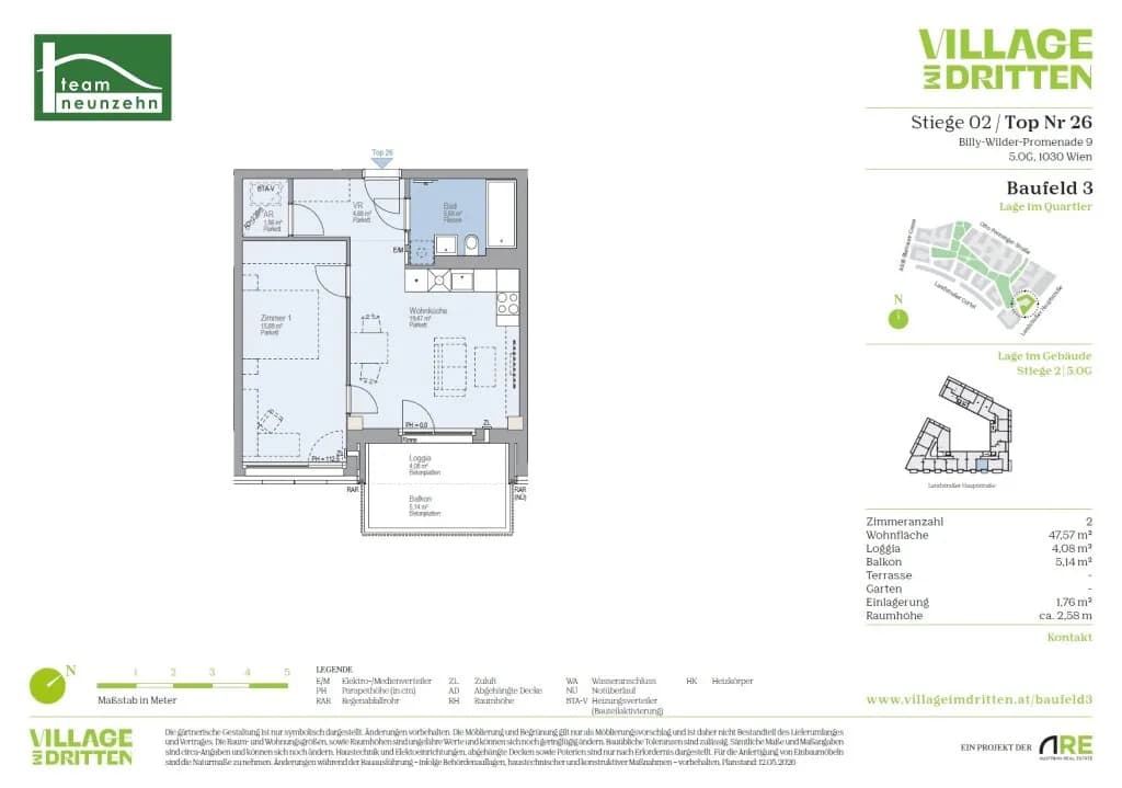 2-Zimmer-Wohnung mieten in Wien – 47,57 m², € 1.179 – Bild 21 von 21