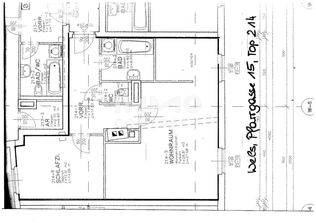 2-Zimmer-Wohnung mieten in Wels – 54,91 m², € 851 – Bild 12 von 12