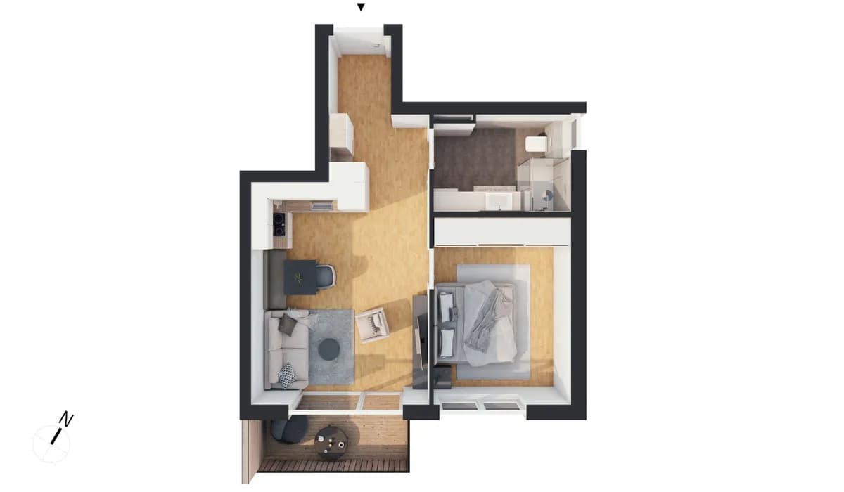 2-Zimmer-Wohnung kaufen in Imst – 43,48 m², € 251.000 – Bild 1 von 6