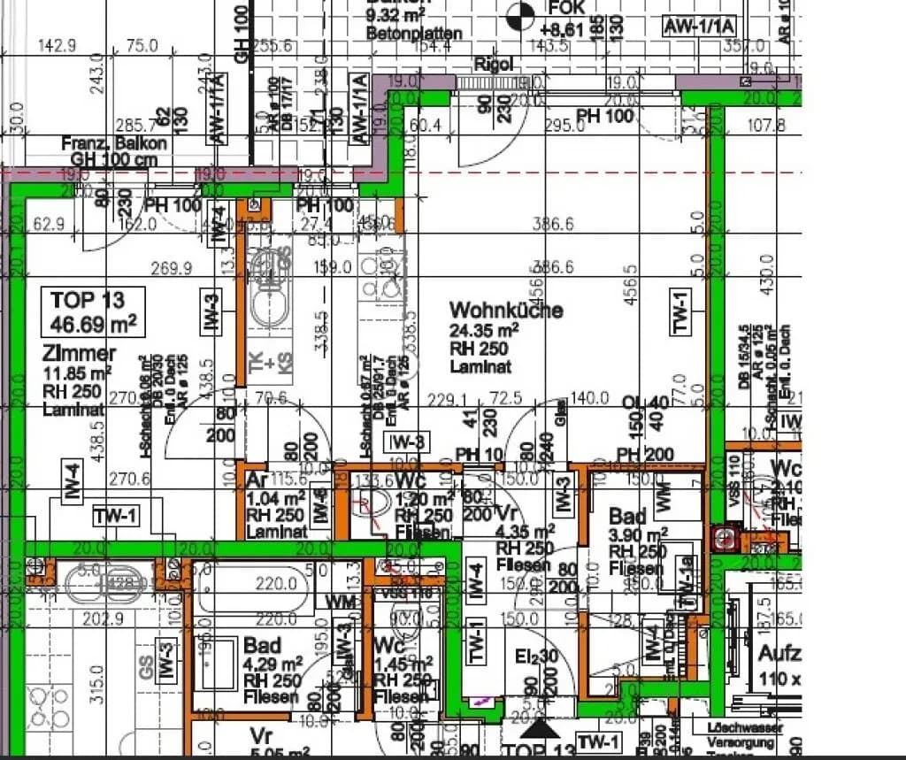 2-Zimmer-Wohnung mieten in Wien – 46,69 m², € 880 – Bild 16 von 16