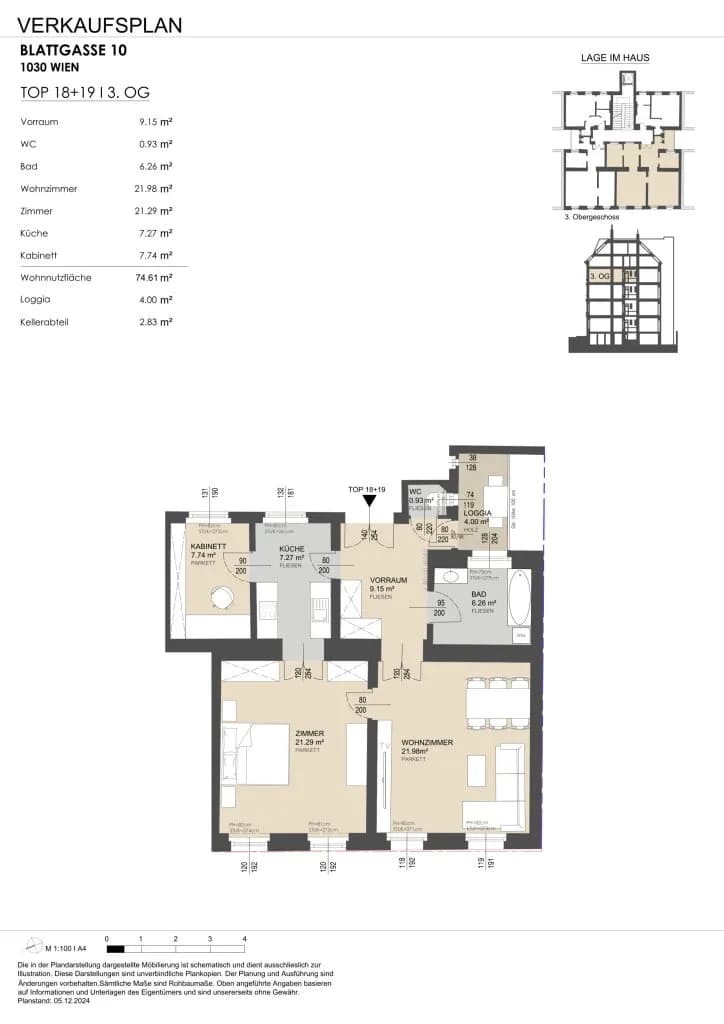 3-Zimmer-Wohnung kaufen in Wien – 74,61 m², € 495.000 – Bild 17 von 17