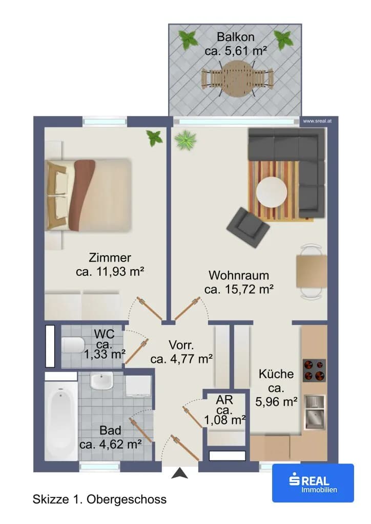 2-Zimmer-Wohnung kaufen in Villach – 45,41 m², € 149.900 – Bild 15 von 15