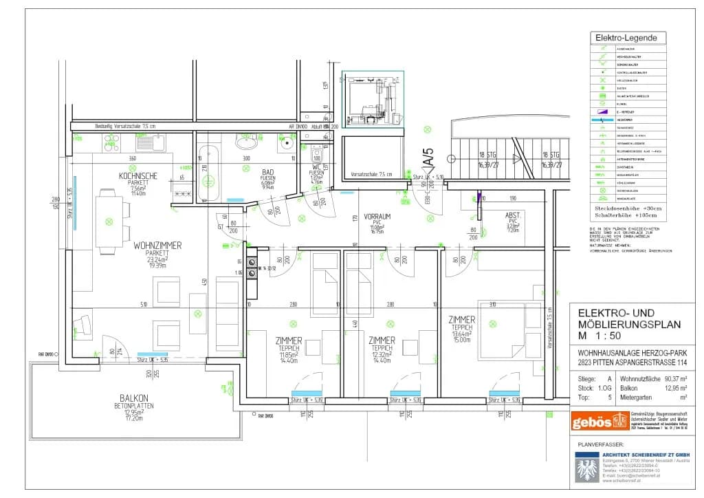 4-Zimmer-Wohnung mieten in Neunkirchen – 90,39 m², € 1.115 – Bild 6 von 6