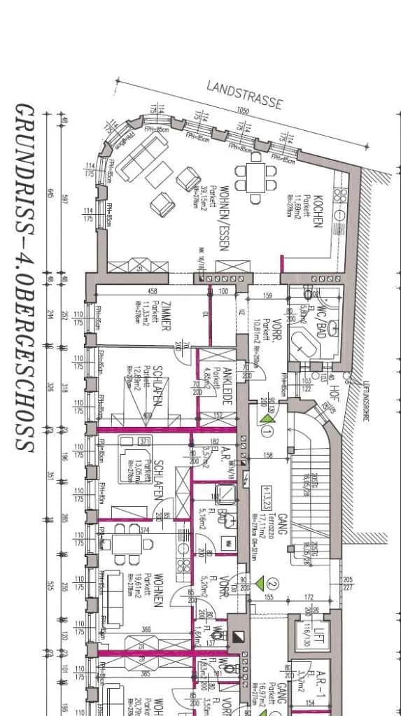 3-Zimmer-Wohnung mieten in Linz – 96,52 m², € 1.491 – Bild 4 von 4