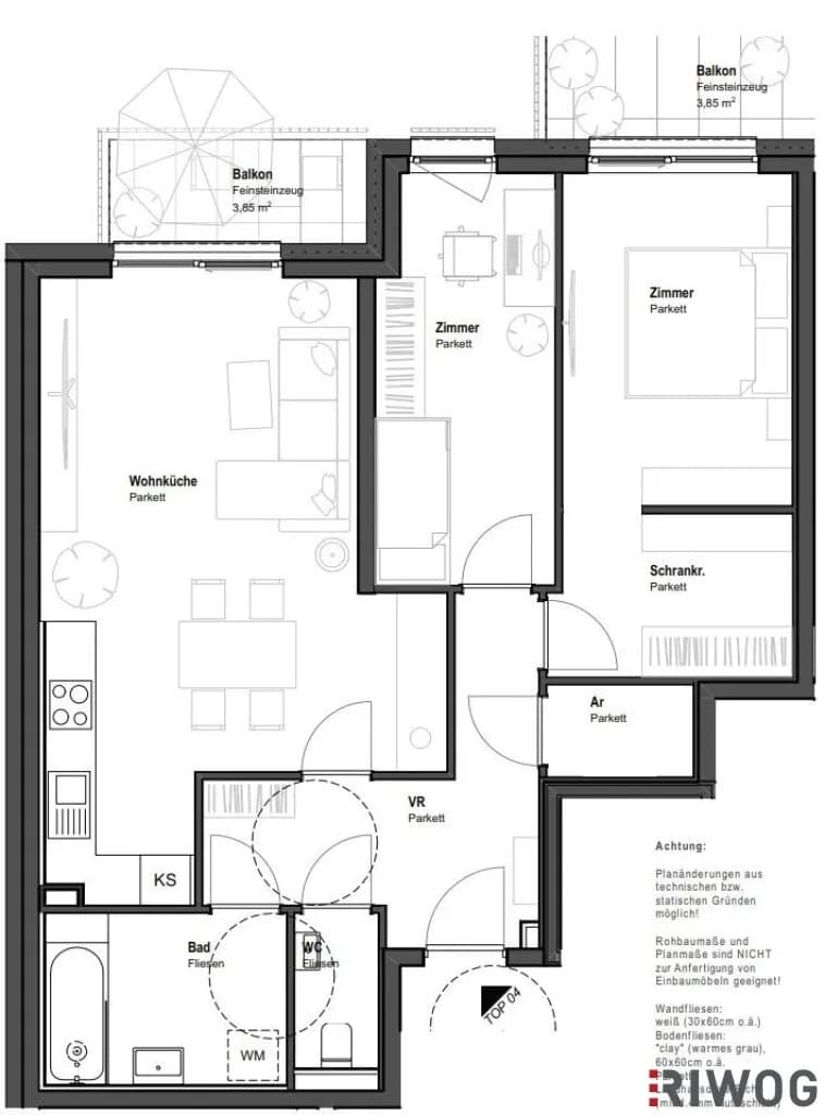 3-Zimmer-Wohnung mieten in Wien – 71,47 m², € 1.450 – Bild 13 von 14