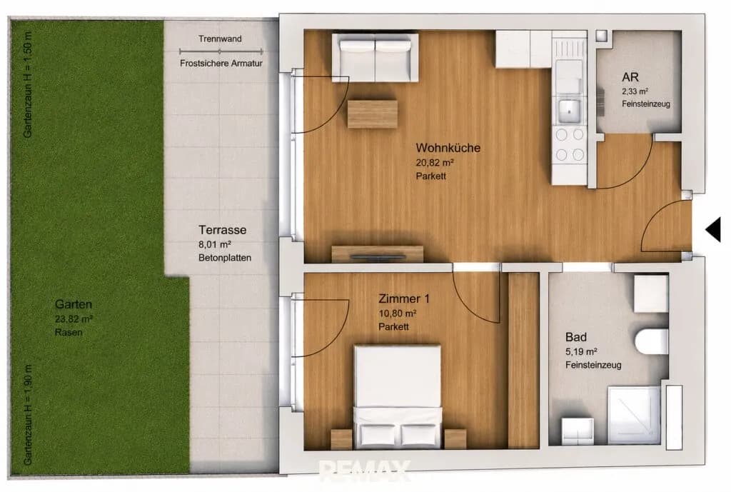 2-Zimmer-Wohnung mieten in Wien – 38,94 m², € 976 – Bild 9 von 9
