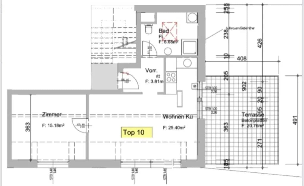 2-Zimmer-Wohnung mieten in Graz – 49 m², € 716 – Bild 11 von 11