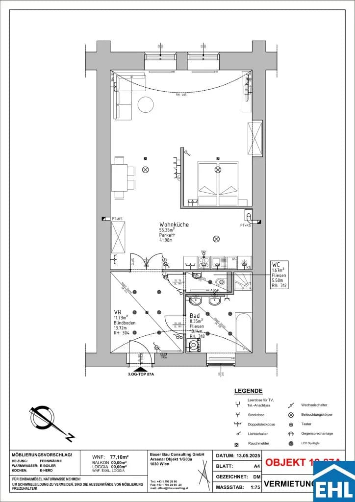 1-Zimmer-Wohnung mieten in Wien – 77,1 m², € 1.150 – Bild 10 von 10