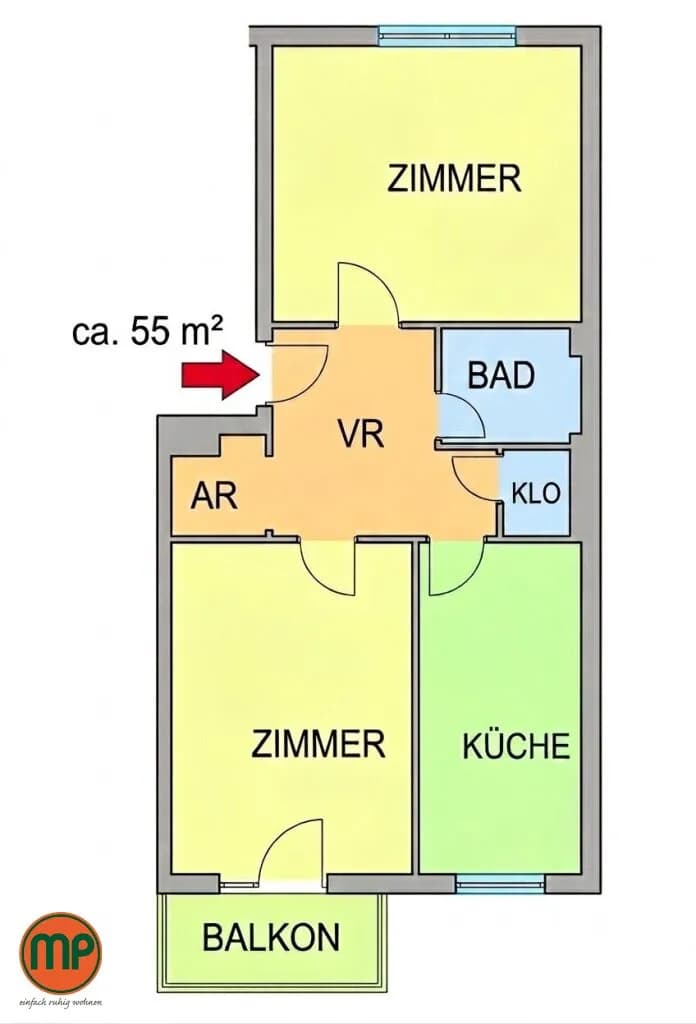 2-Zimmer-Wohnung mieten in Bruck an der Leitha – 54,76 m², € 920 – Bild 10 von 14