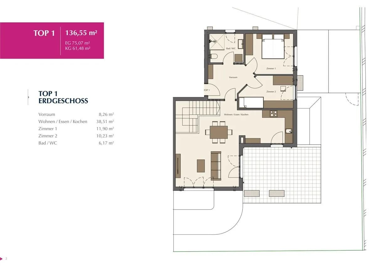 4-Zimmer-Wohnung kaufen in Salzburg-Umgebung – 136,55 m², € 849.000 – Bild 9 von 11