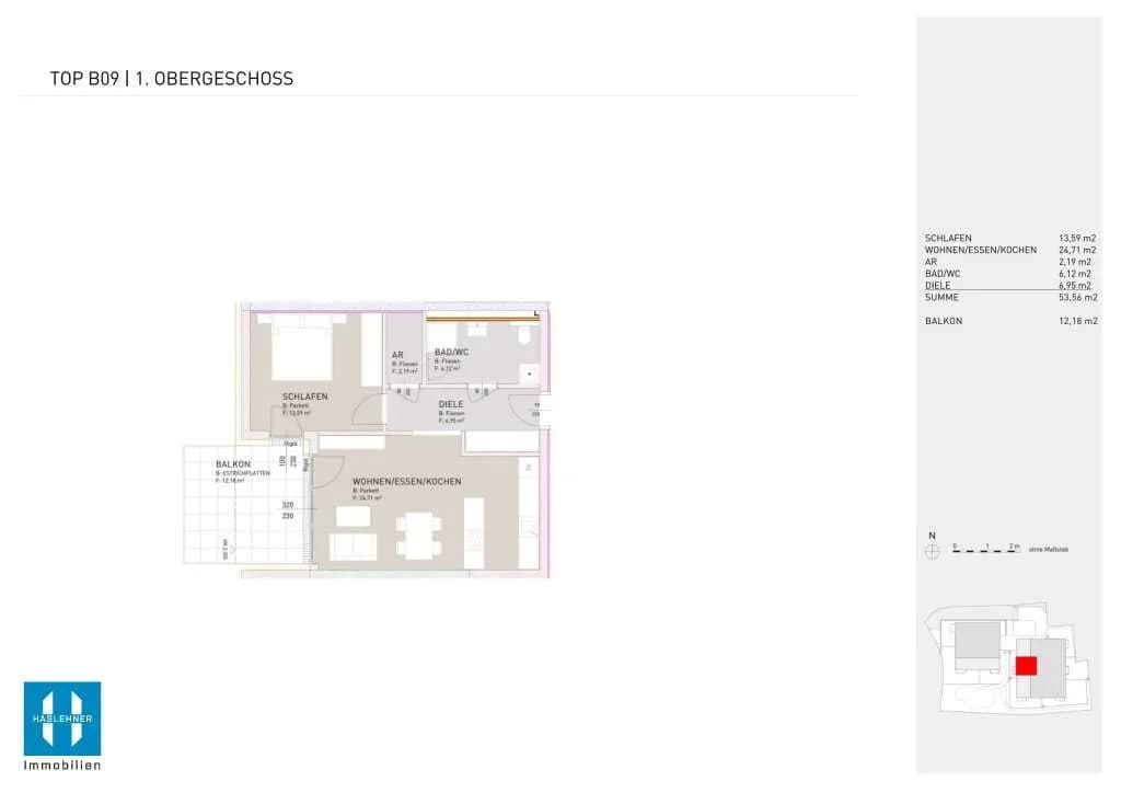 Immobilie kaufen in Ried im Innkreis – 53,34 m², € 223.200 – Bild 11 von 11