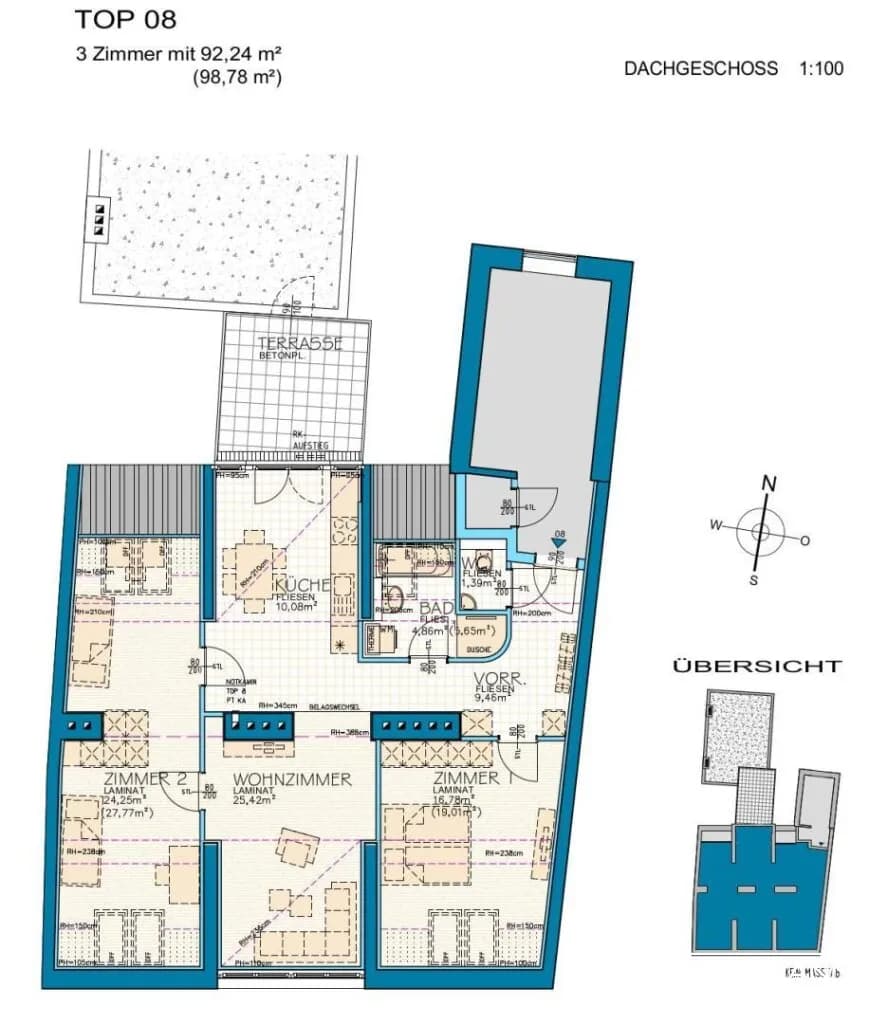 4-Zimmer-Wohnung mieten in Wien – 92,24 m², € 1.500 – Bild 11 von 11