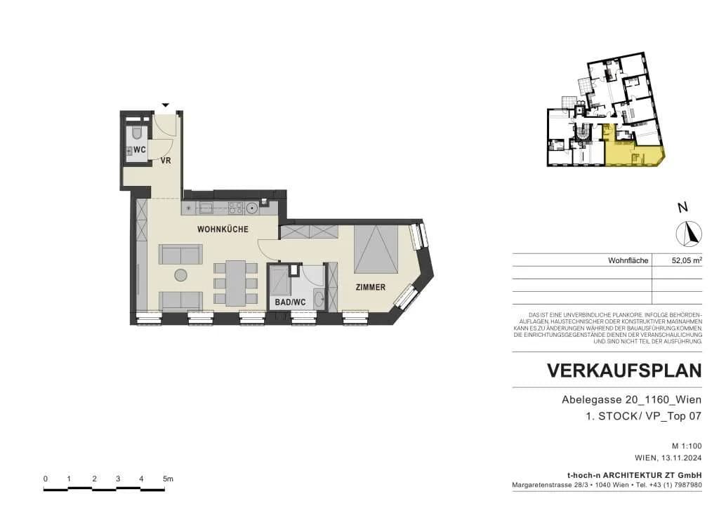 2-Zimmer-Wohnung kaufen in Wien – 51,77 m², € 324.500 – Bild 9 von 9