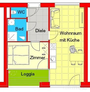 2-Zimmer-Wohnung mieten in Graz – 49,95 m², € 808