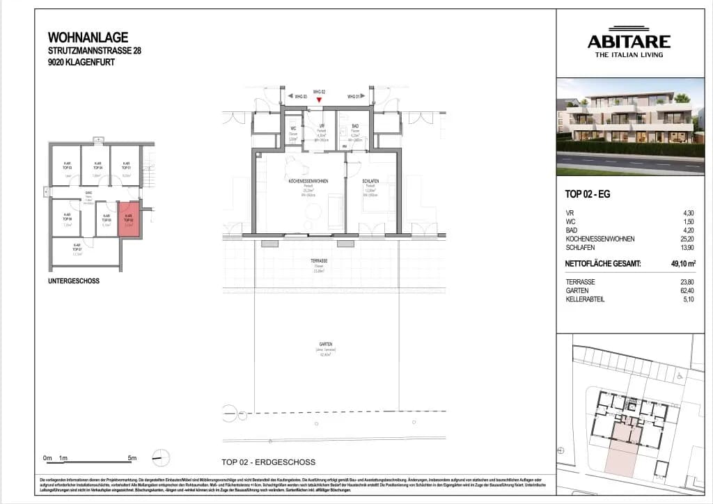 2-Zimmer-Wohnung kaufen in Klagenfurt – 49 m², € 330.000 – Bild 10 von 10