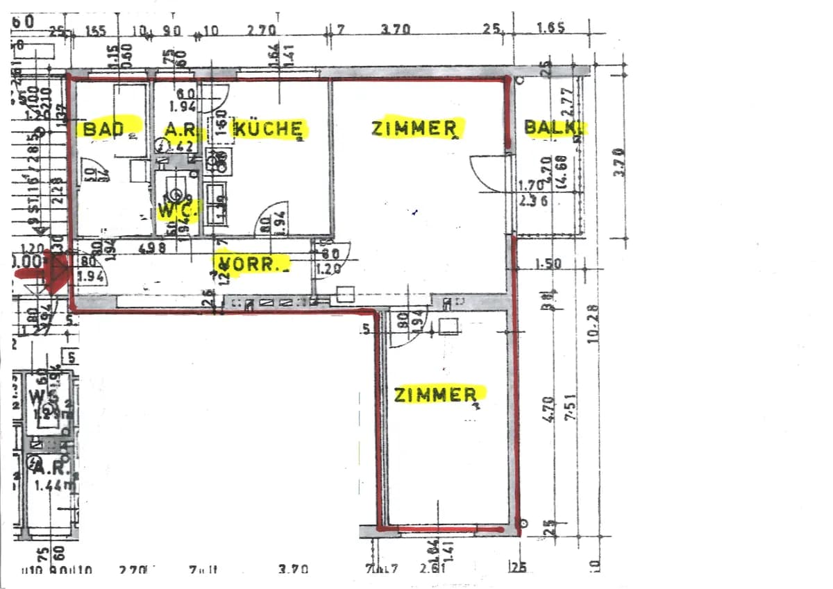 2-Zimmer-Wohnung mieten in Mödling – 59 m², € 499 – Bild 3 von 19