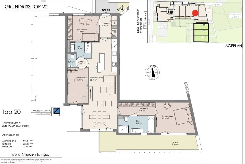 4-Zimmer-Wohnung kaufen in Mödling – 99,17 m², € 859.900 – Bild 11 von 11