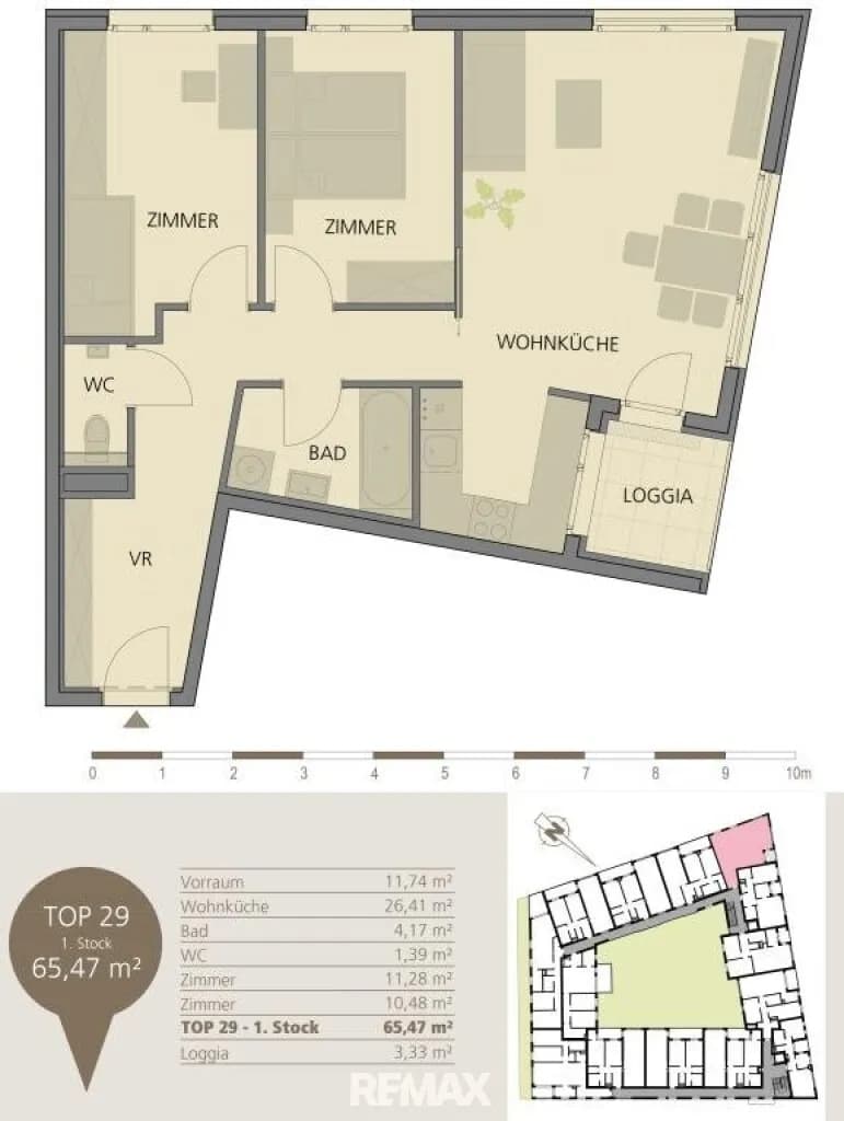 3-Zimmer-Wohnung mieten in Wien – 65 m², € 1.391 – Bild 23 von 23