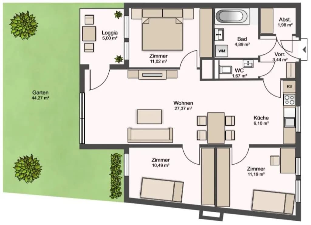 4-Zimmer-Wohnung mieten in Mistelbach – 78,5 m², € 1.261 – Bild 12 von 12