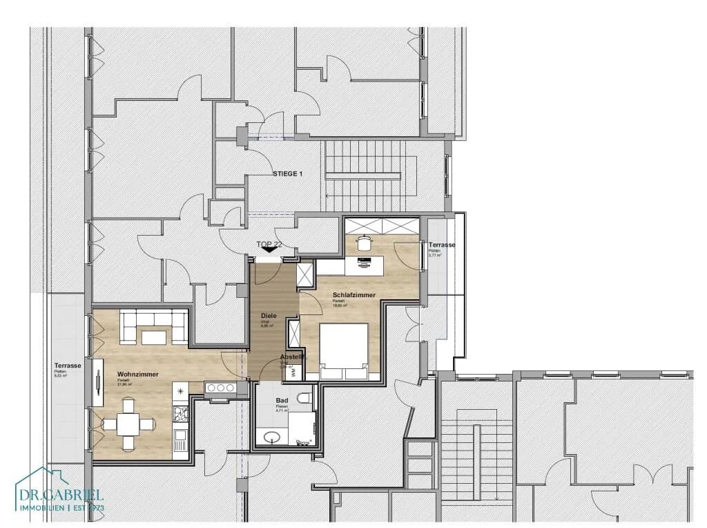 2-Zimmer-Wohnung mieten in Wien – 53 m², € 2.200 – Bild 17 von 18