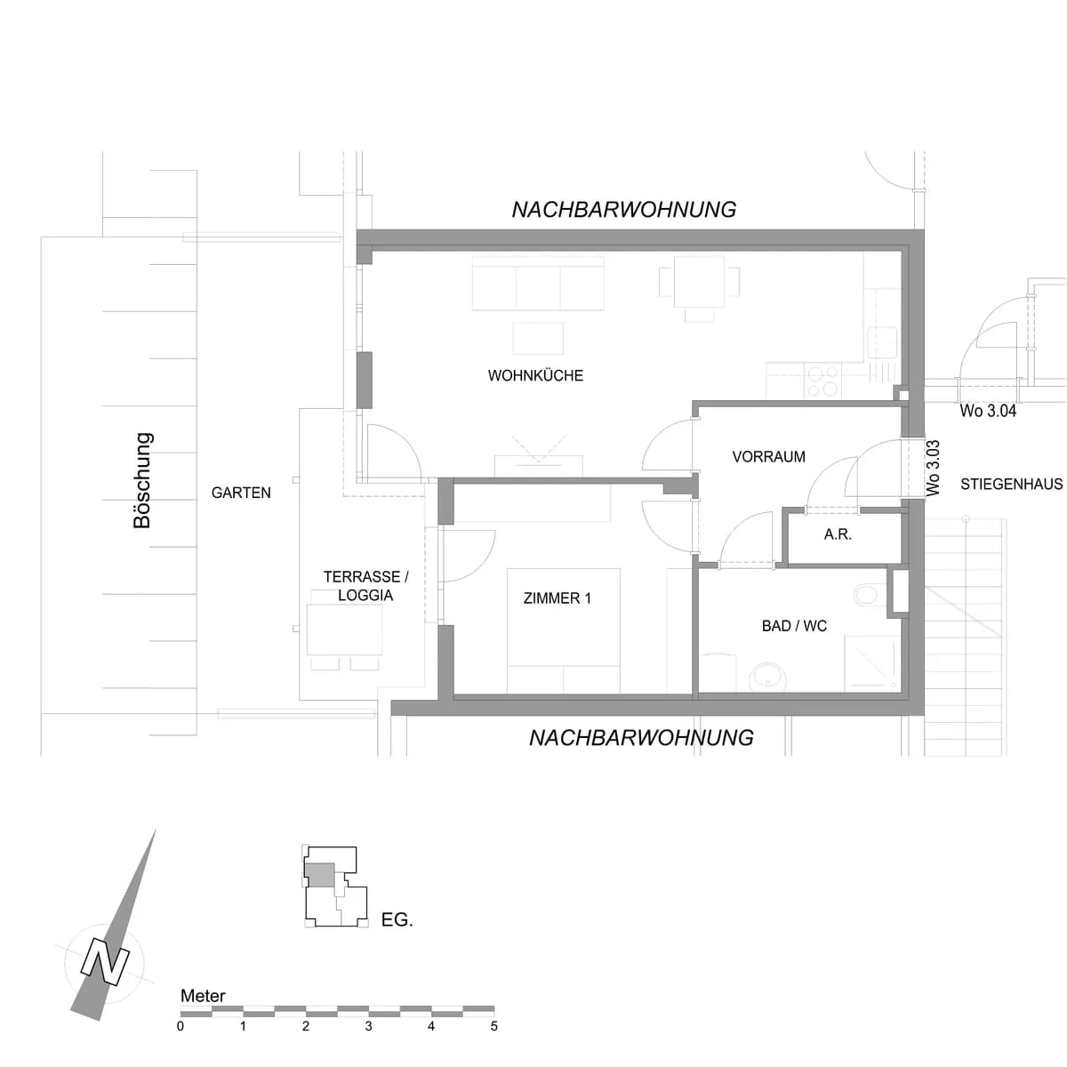 2-Zimmer-Wohnung mieten in Graz-Umgebung – 56,89 m², € 780 – Bild 3 von 3