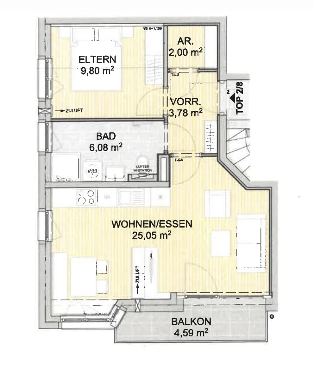 2-Zimmer-Wohnung mieten in Zell am See – 46,71 m², € 962 – Bild 11 von 13