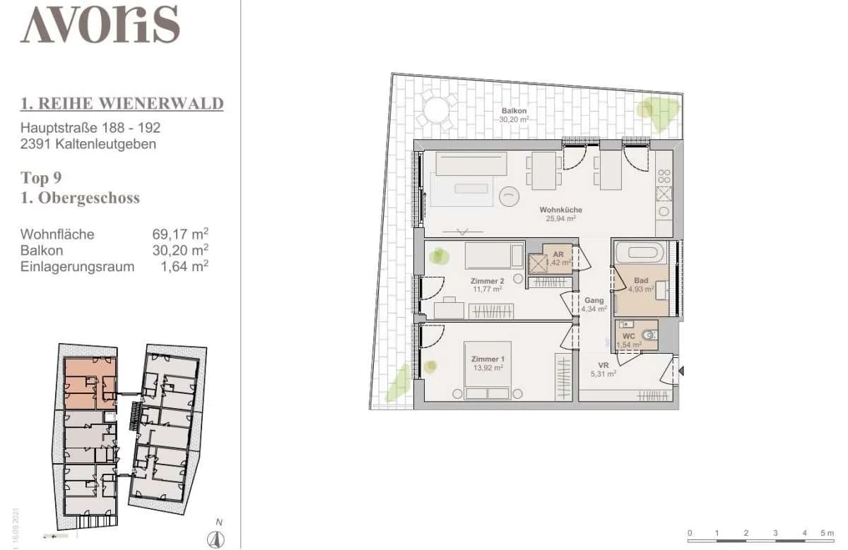 3-Zimmer-Wohnung kaufen in Mödling – 69,17 m², € 377.000 – Bild 10 von 11