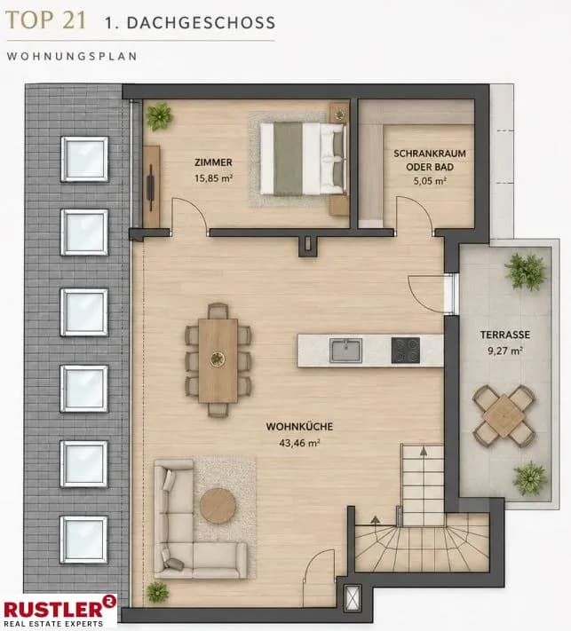 3-Zimmer-Wohnung kaufen in Wien – 100 m², € 983.899 – Bild 8 von 8