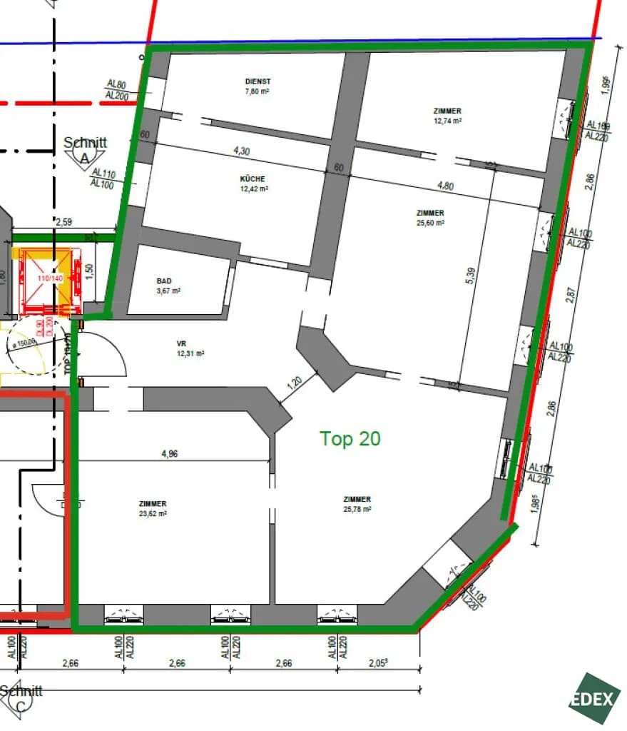 4-Zimmer-Gewerbeimmobilie mieten in Wien – 124 m², € 2.403 – Bild 16 von 16