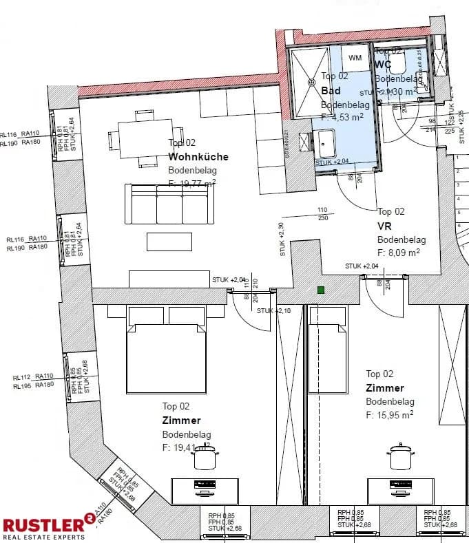 3-Zimmer-Wohnung kaufen in Wien – 69,05 m², € 517.800 – Bild 7 von 7