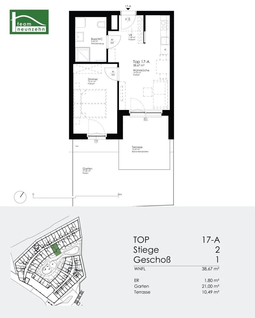 2-Zimmer-Wohnung mieten in Wien – 38,67 m², € 999 – Bild 17 von 17