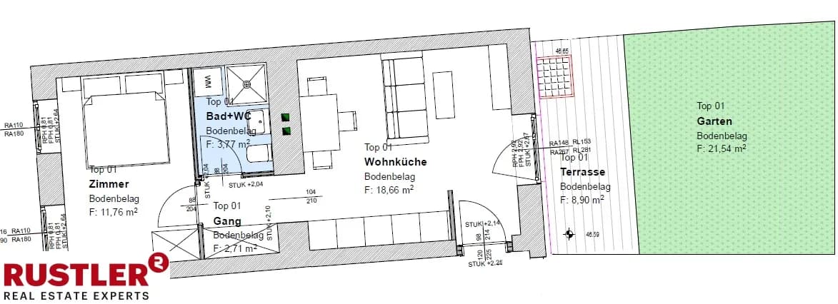2-Zimmer-Wohnung kaufen in Wien – 36,77 m², € 304.000 – Bild 12 von 12