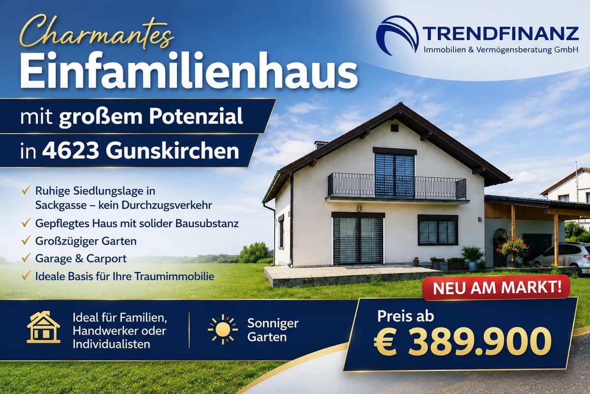 5-Zimmer-Haus kaufen in Wels-Land – 98 m², € 389.000 – Bild 1 von 19