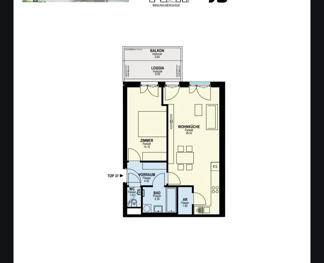 2-Zimmer-Wohnung mieten in Wien – 62 m², € 1.229 – Bild 17 von 17