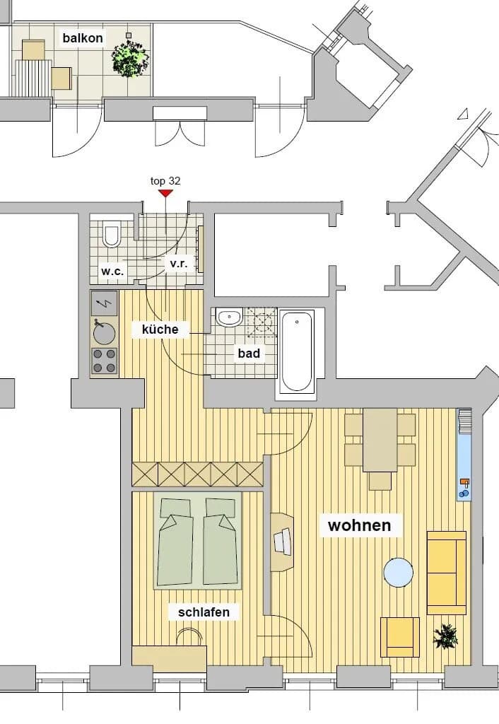 2-Zimmer-Wohnung kaufen in Wien – 46,93 m², € 275.000 – Bild 13 von 13