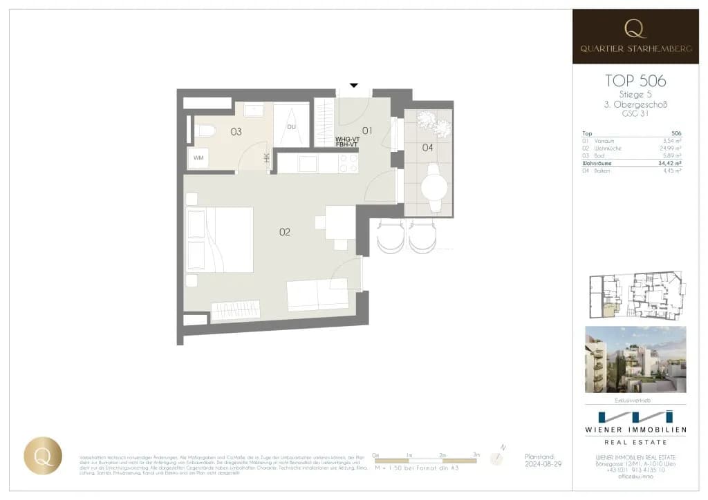 1-Zimmer-Immobilie kaufen in Wien – 34,42 m², € 361.000 – Bild 16 von 19