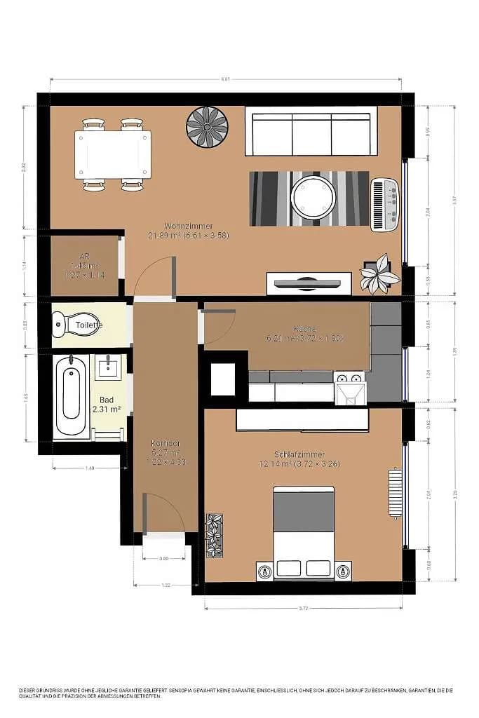 2-Zimmer-Wohnung kaufen in Wien – 52 m², € 224.000 – Bild 7 von 12