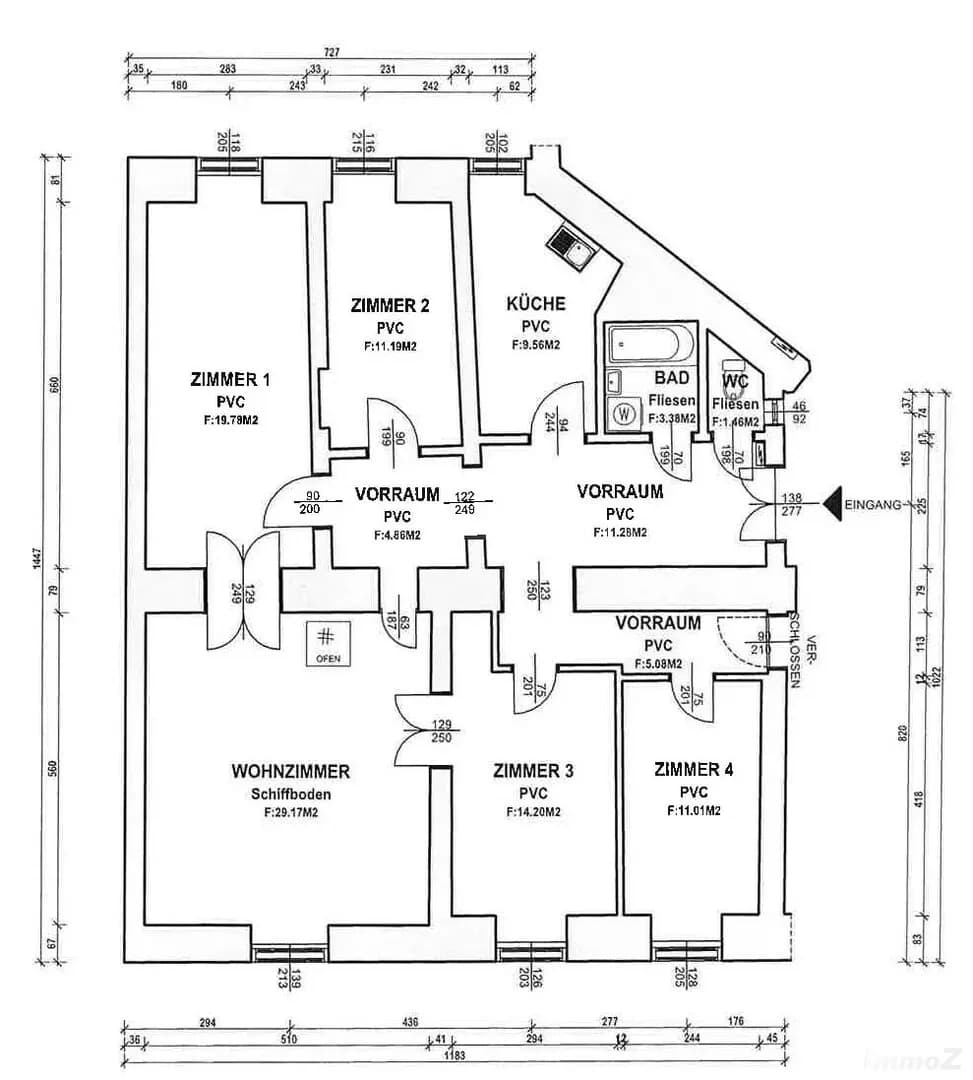 5-Zimmer-Wohnung mieten in Graz – 120 m², € 1.554