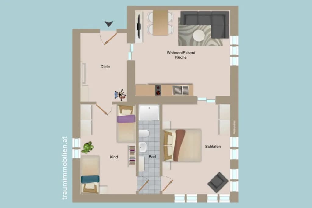 3-Zimmer-Wohnung kaufen in Villach Land – 61,3 m², € 122.000 – Bild 10 von 16