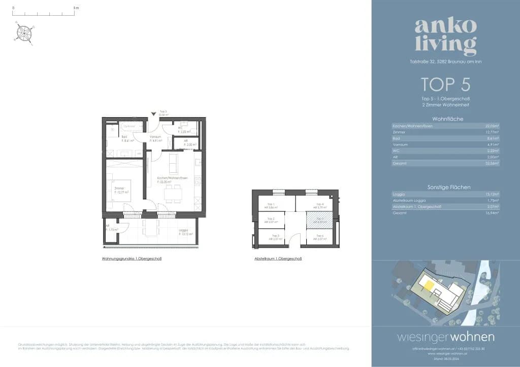 2-Zimmer-Wohnung kaufen in Braunau am Inn – 52,56 m², € 260.172 – Bild 8 von 19