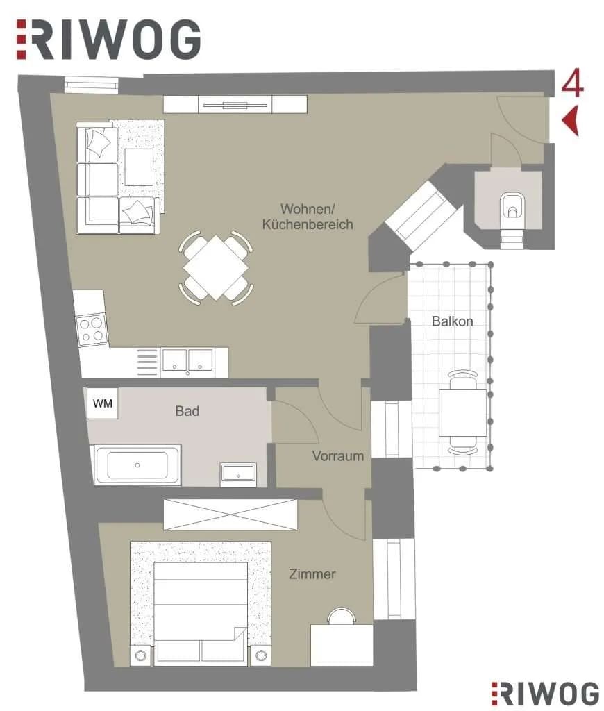 2-Zimmer-Wohnung kaufen in Wien – 59,64 m², € 379.000 – Bild 12 von 12
