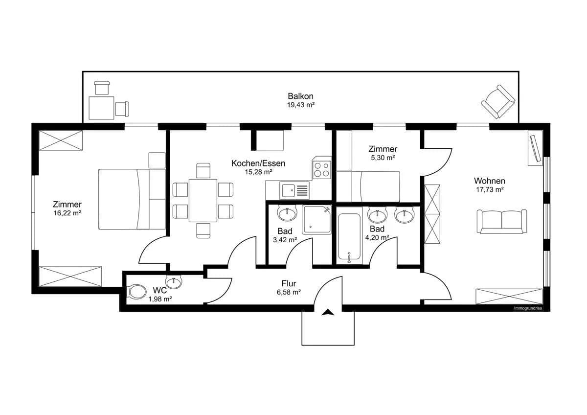 3-Zimmer-Wohnung kaufen in Sankt Johann im Pongau – 70,71 m², € 299.000 – Bild 8 von 8
